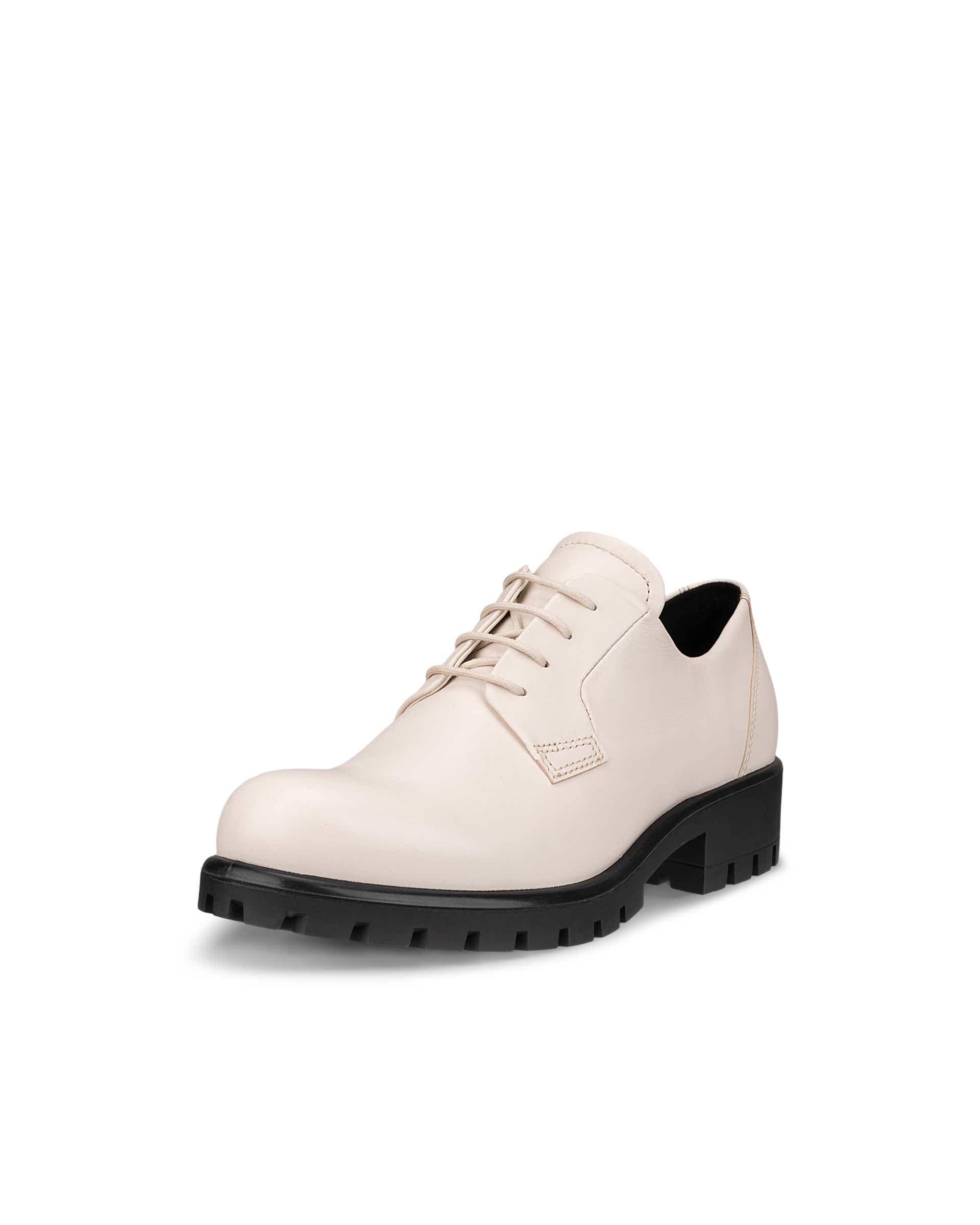 Women's ECCO® Modtray Leather Derby Shoe - Beige - Main