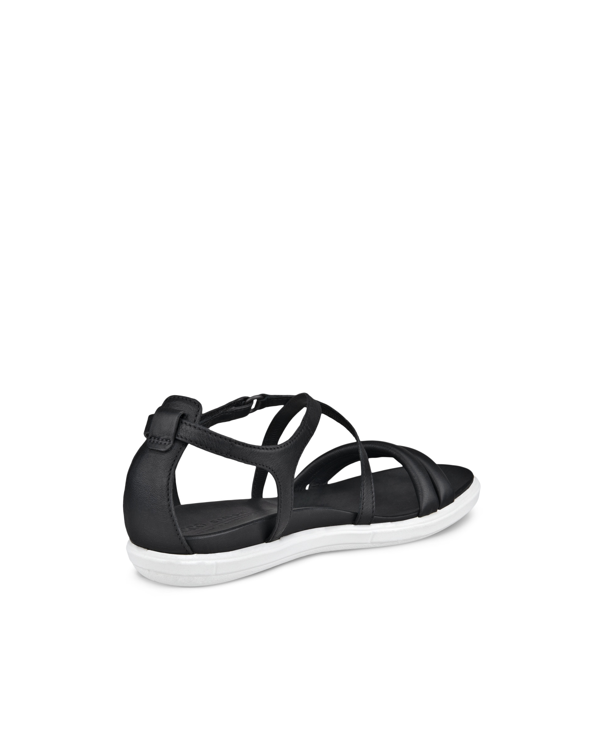 Sandalias planas de piel ECCO® Simpil para mujer - Negro - Back