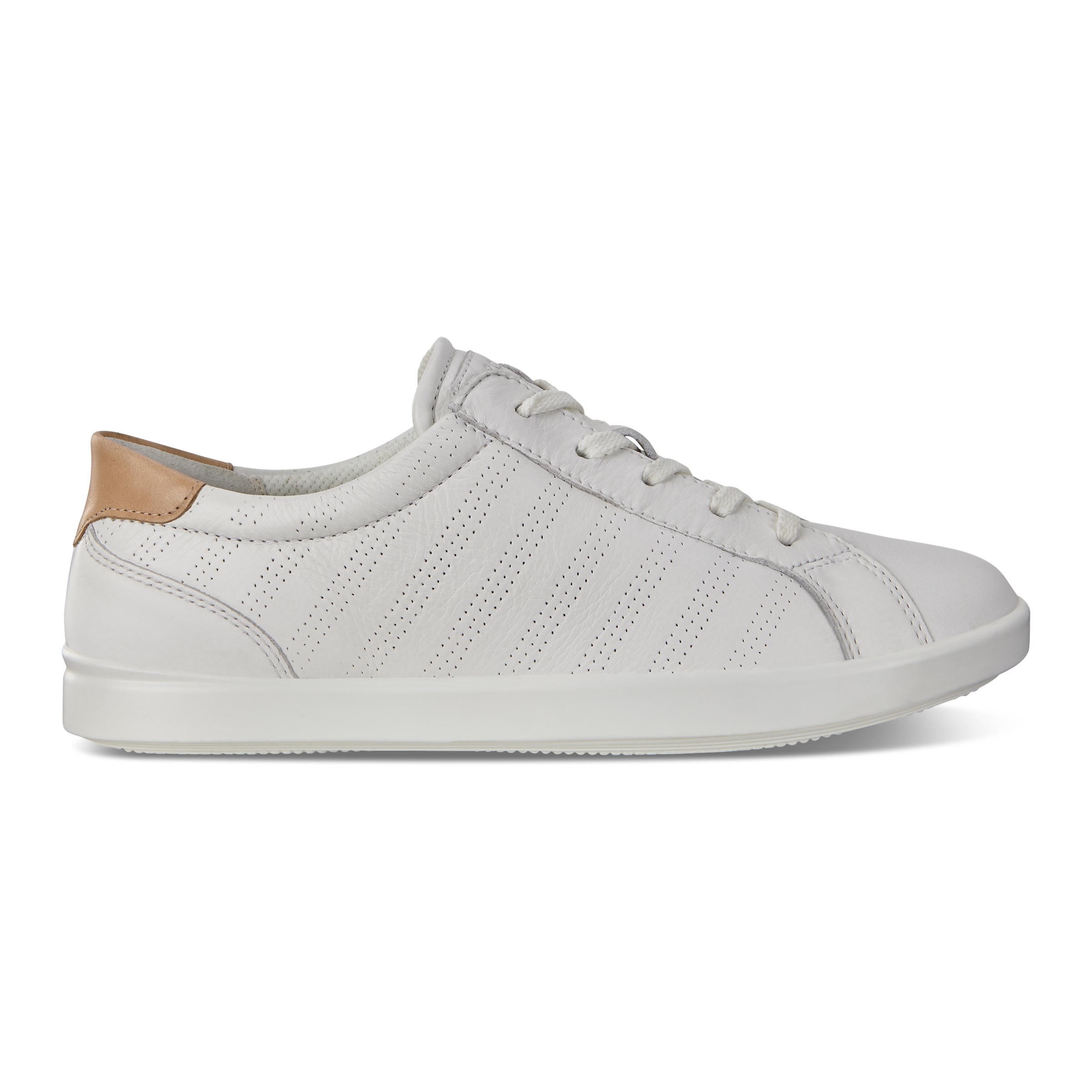 ECCO Leisure ウィメンズ レザースニーカー - ホワイト - Outside