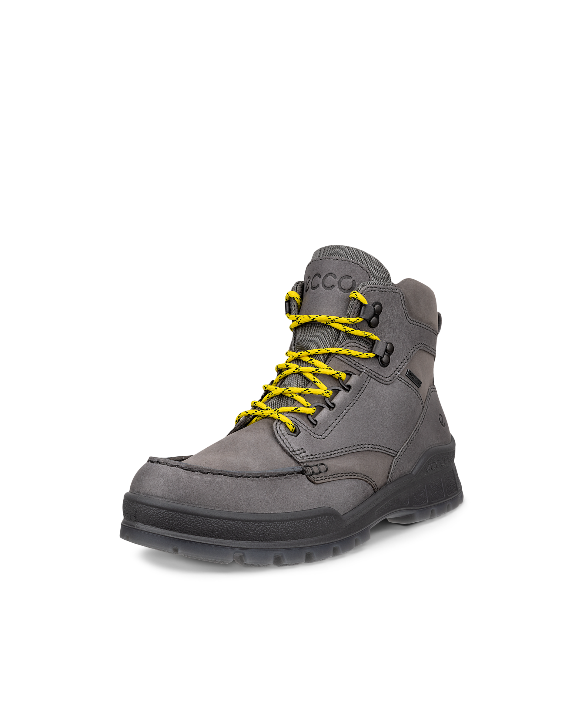 Men's ECCO® Track 25 Leather Gore-Tex Mid-Cut Outdoor Boot - Grey - Main