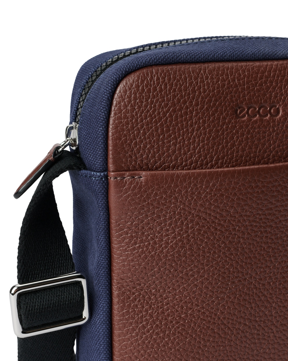 ECCO® North-South Leather Crossbody Bag - Brown - Detail-1