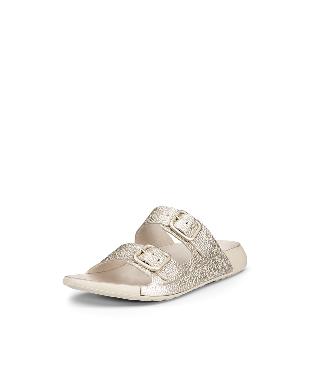 ECCO® Cozmo sandale en cuir deux brides pour femme - Métallique - Main