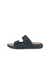 Men's ECCO® Cozmo Nubuck Two Strap Sandal - Blue - Outside