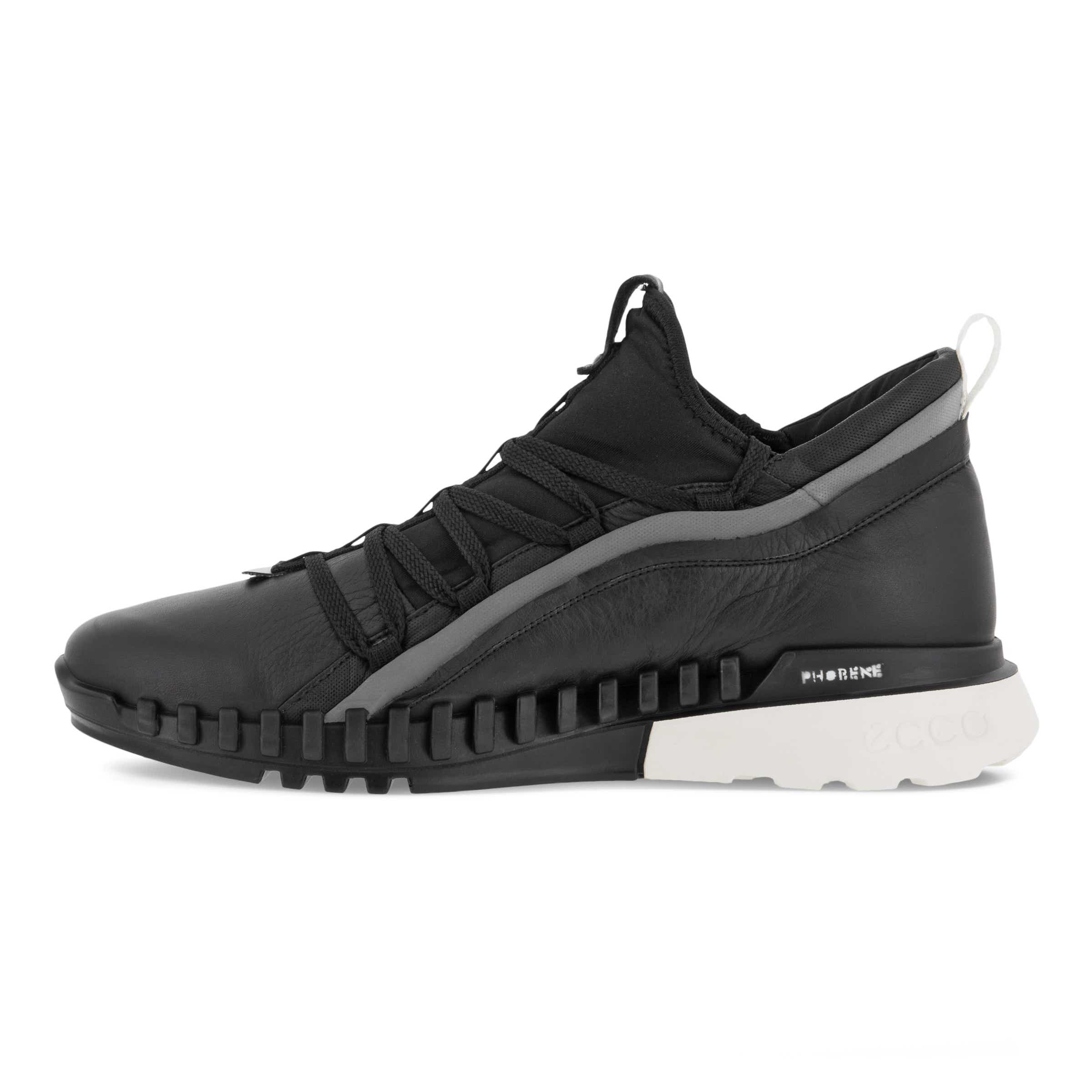 ECCO Zipflex Men's Mid-top Sneaker - Black - Inside