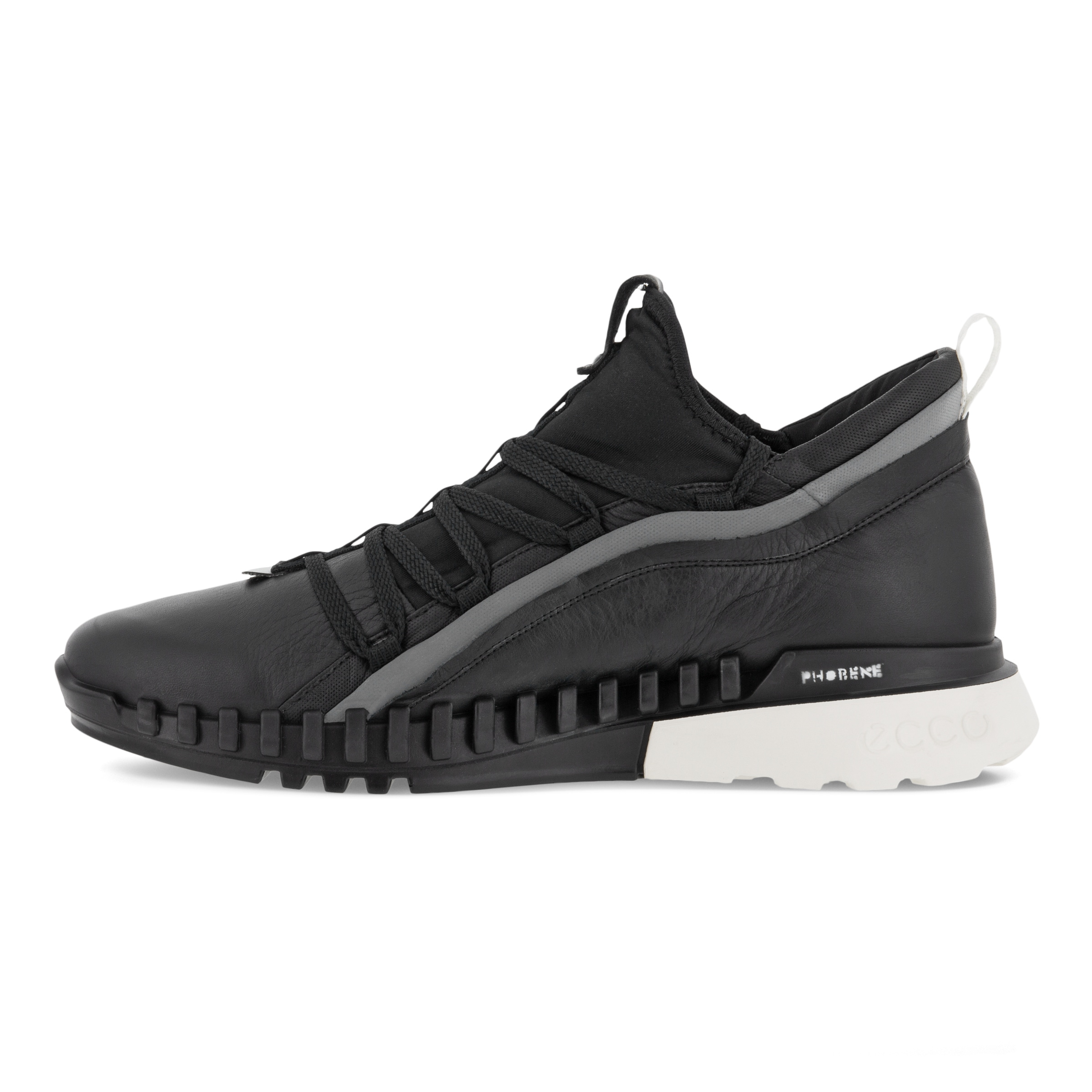 ECCO Zipflex Men's Mid-top Sneaker - Black - Inside