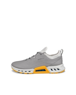 Men's ECCO® Golf Biom C4 Leather Gore-Tex Shoe - Grey - Outside