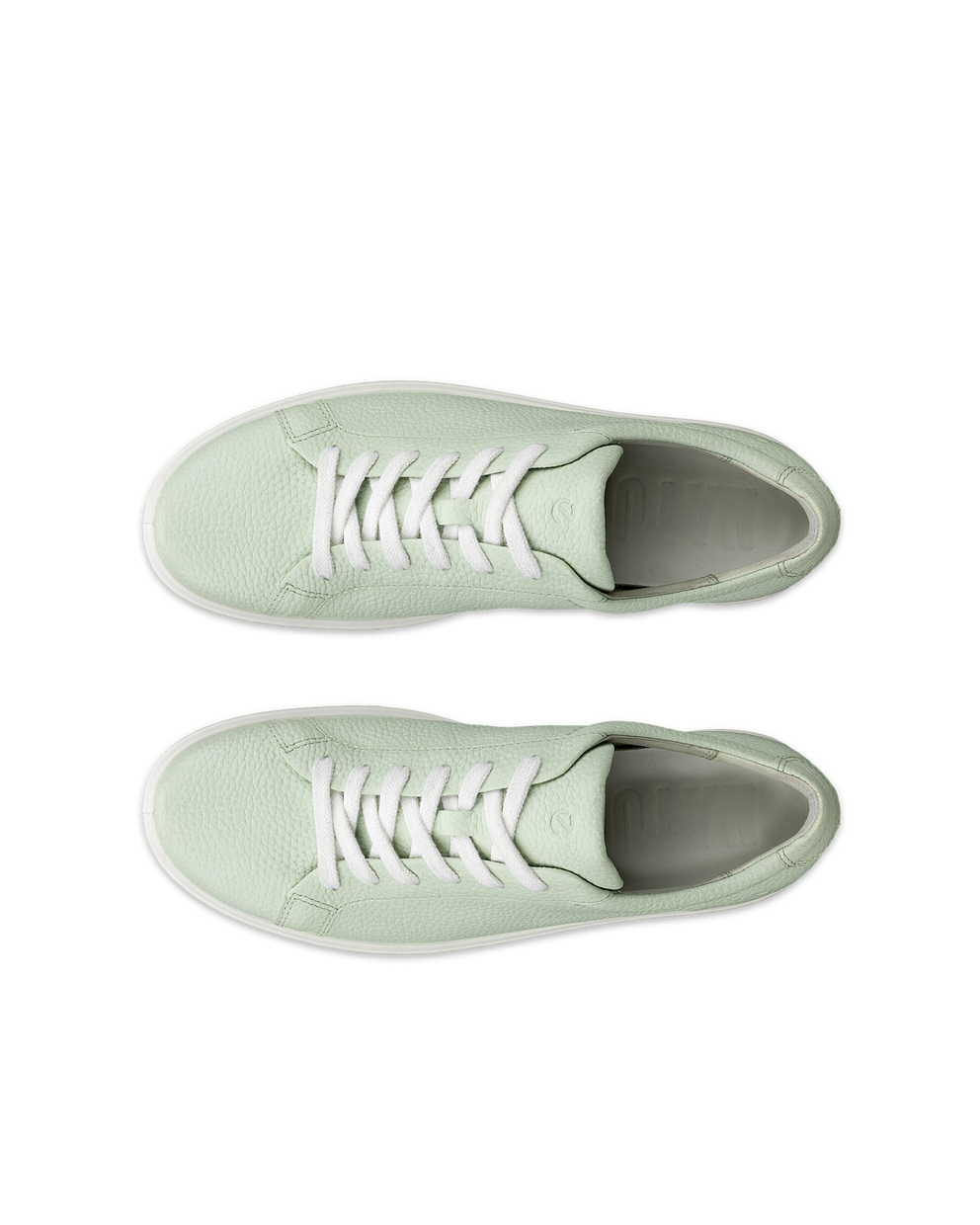 여성용 ECCO® Soft 60 가죽 트레이너 - Green - Top left pair