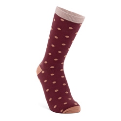 Women's ECCO® Classic Dotted Mid-Cut Socks - Red - Main