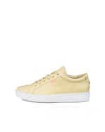 Women's ECCO® Soft 60 Leather Sneaker - Yellow - Outside