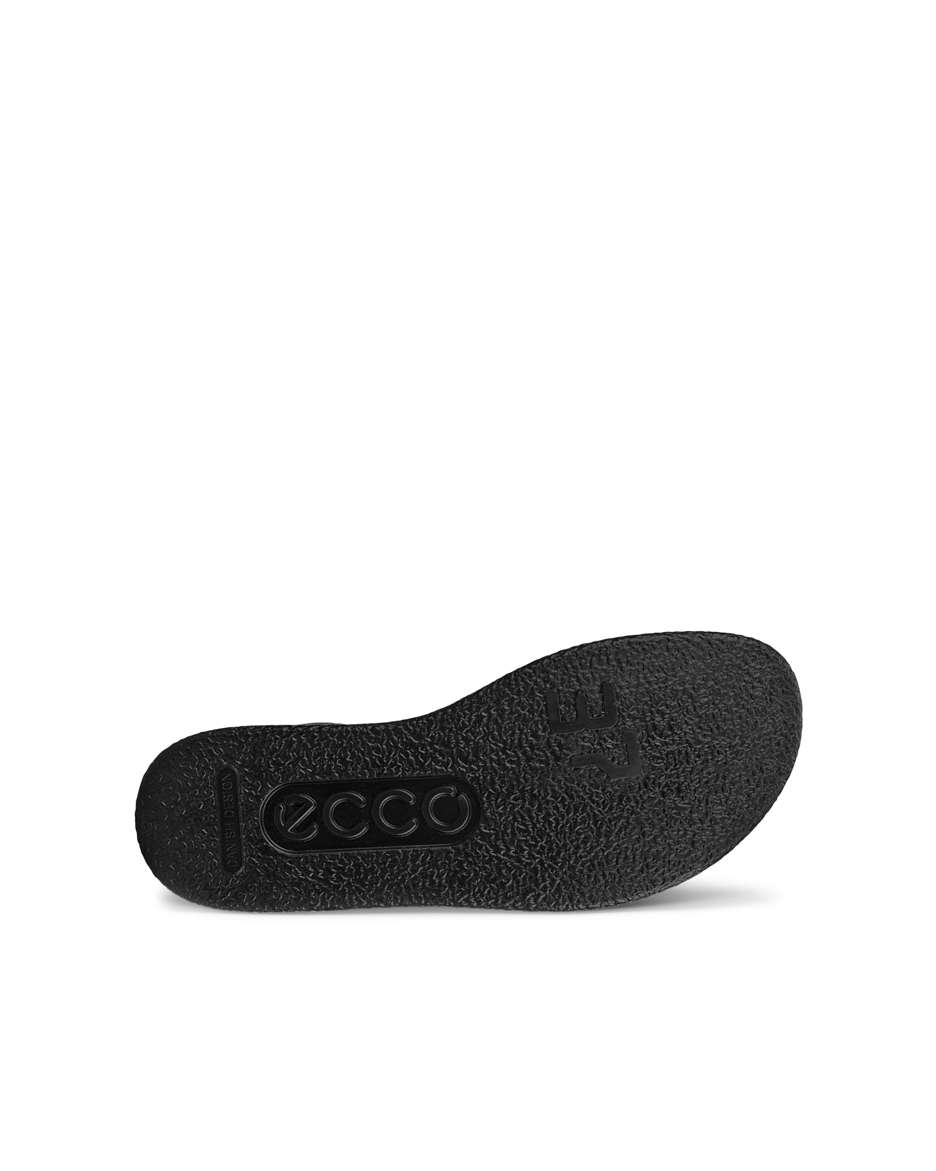 Women's ECCO® Yuma Nubuck Flat Sandal - Black - Sole