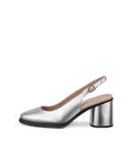 Women's ECCO® Sculpted LX 55 Leather Slingback-Heel Pump - Metallics - Outside