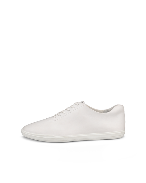 Women's ECCO® Simpil Leather Lace-Up Shoe | White