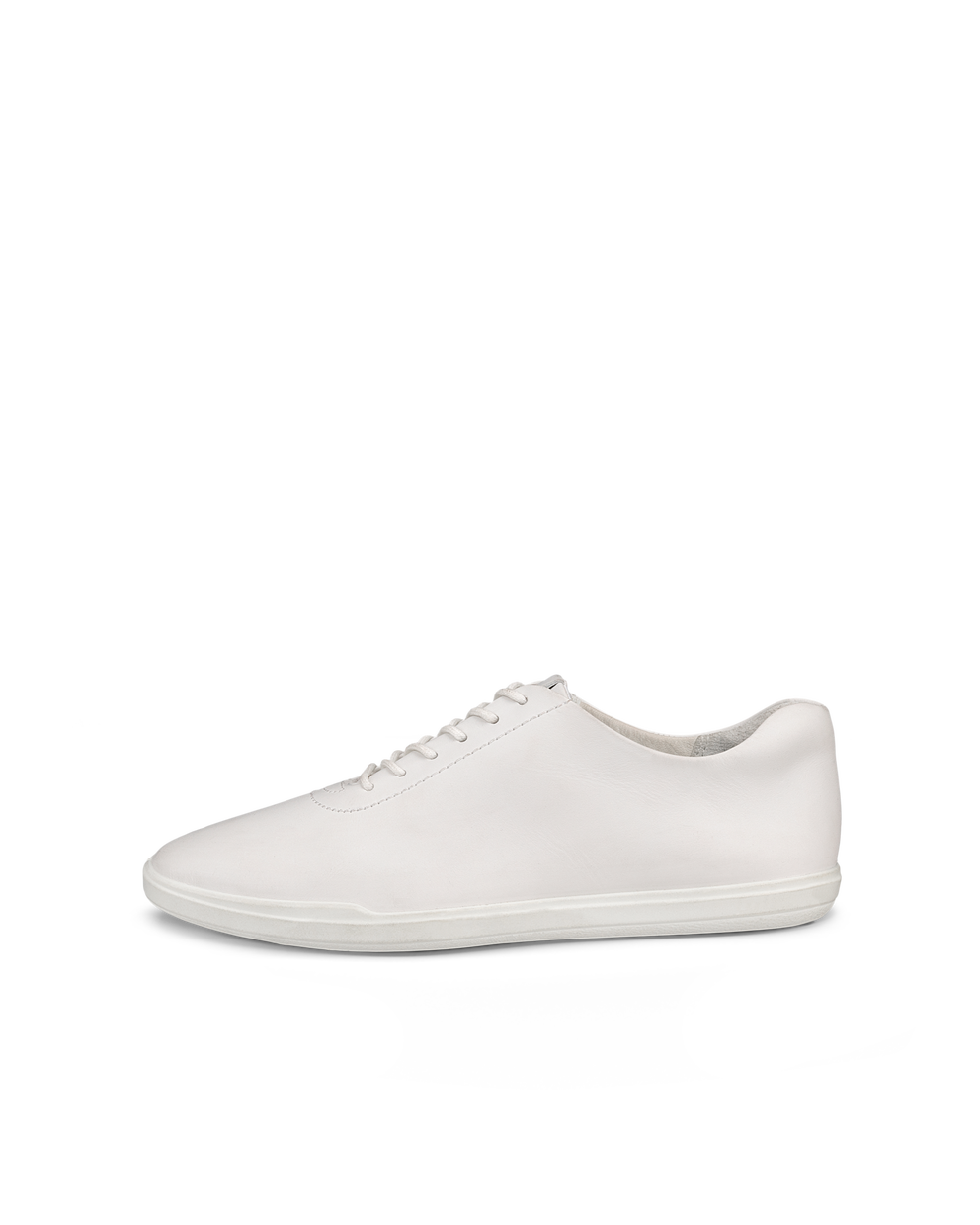 Women's ECCO® Simpil Leather Lace-Up Shoe - White - Outside