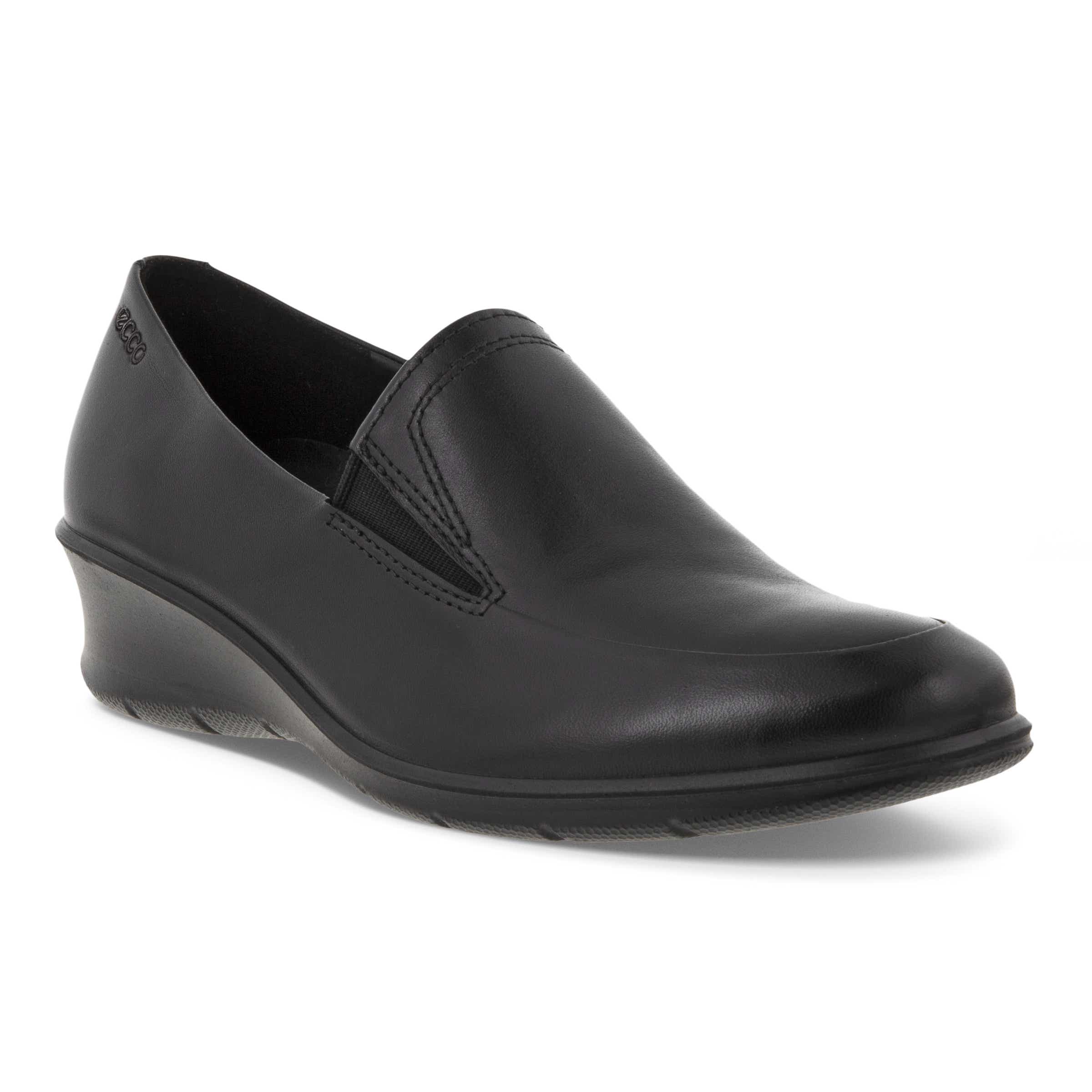 Mocasines de piel con tacón cuadrado ECCO® Felicia para mujer - Negro - Main