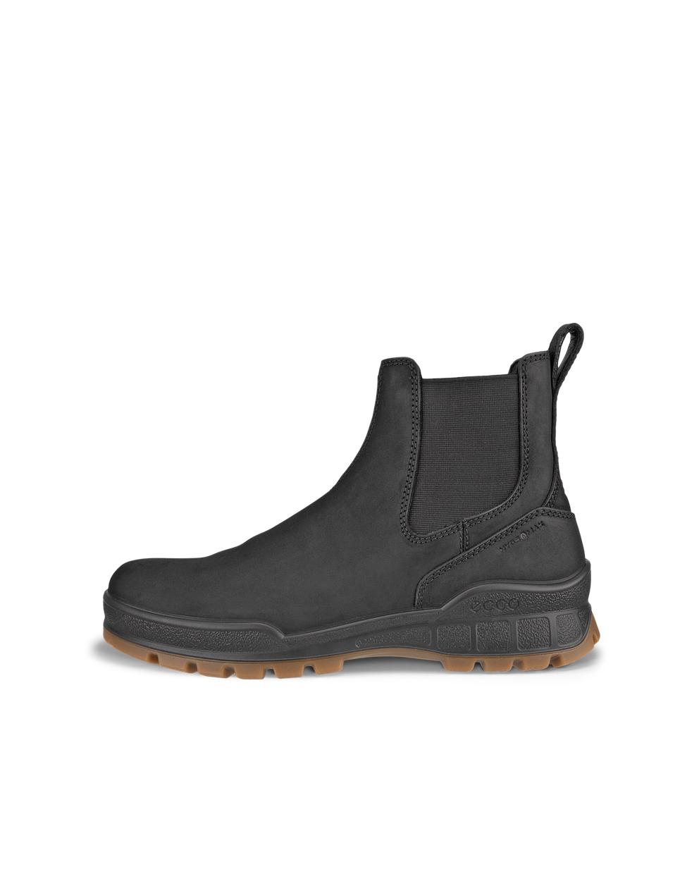 Men's ECCO® Track 25 Nubuck Chelsea Boot - Black - Outside