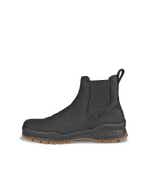 Men's ECCO® Track 25 Nubuck Chelsea Boot - Black - Outside