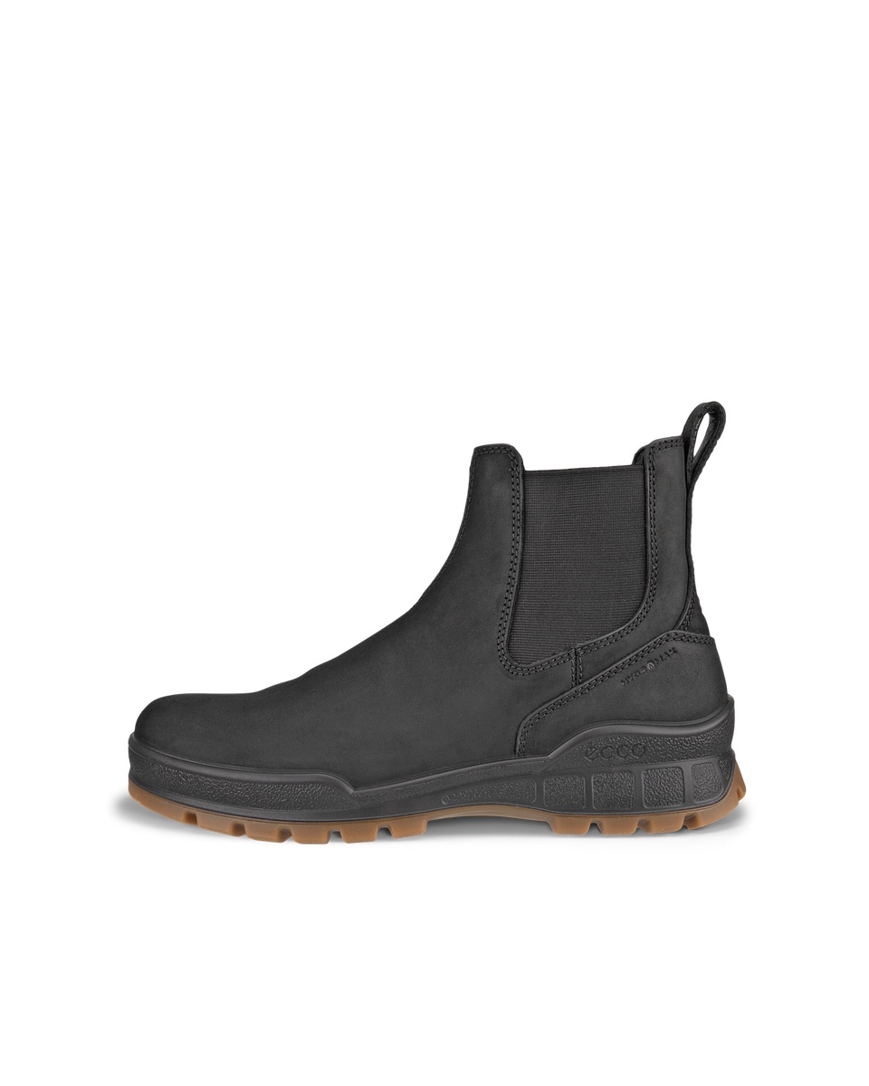 Men s ECCO Track 25 Nubuck Chelsea Boot Black