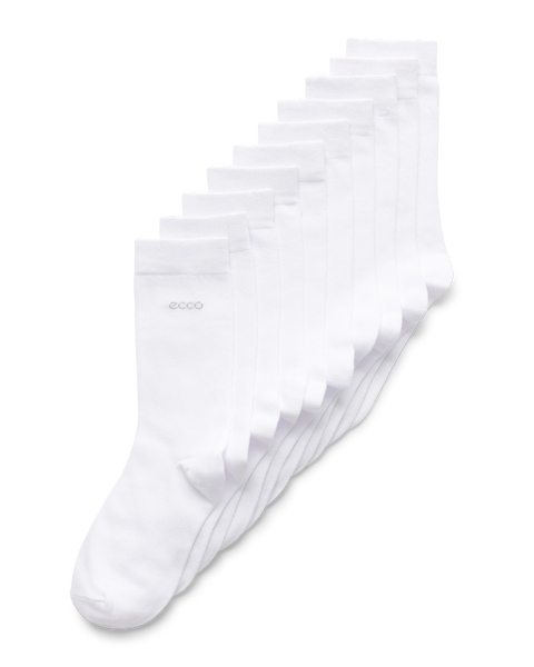 ECCO Classic Mid-cut 5-pack Ankle Socks Black - Valge - Main