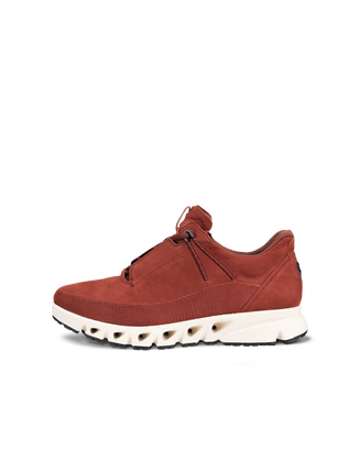 Zapatos de nobuk Gore-Tex ECCO® Multi-Vent para mujer - Rojo - Outside