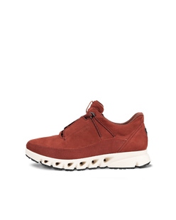 Women's ECCO® Multi-Vent Nubuck Gore-Tex Shoe - Red - Outside