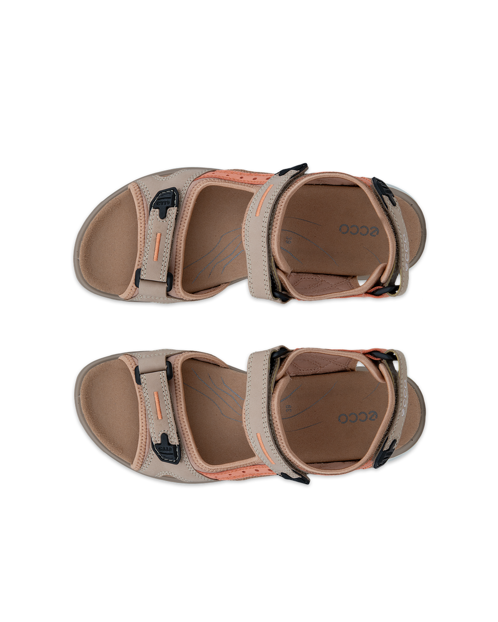 Sandalias de senderismo de nobuk ECCO® Offroad para mujer - Beis - Top left pair