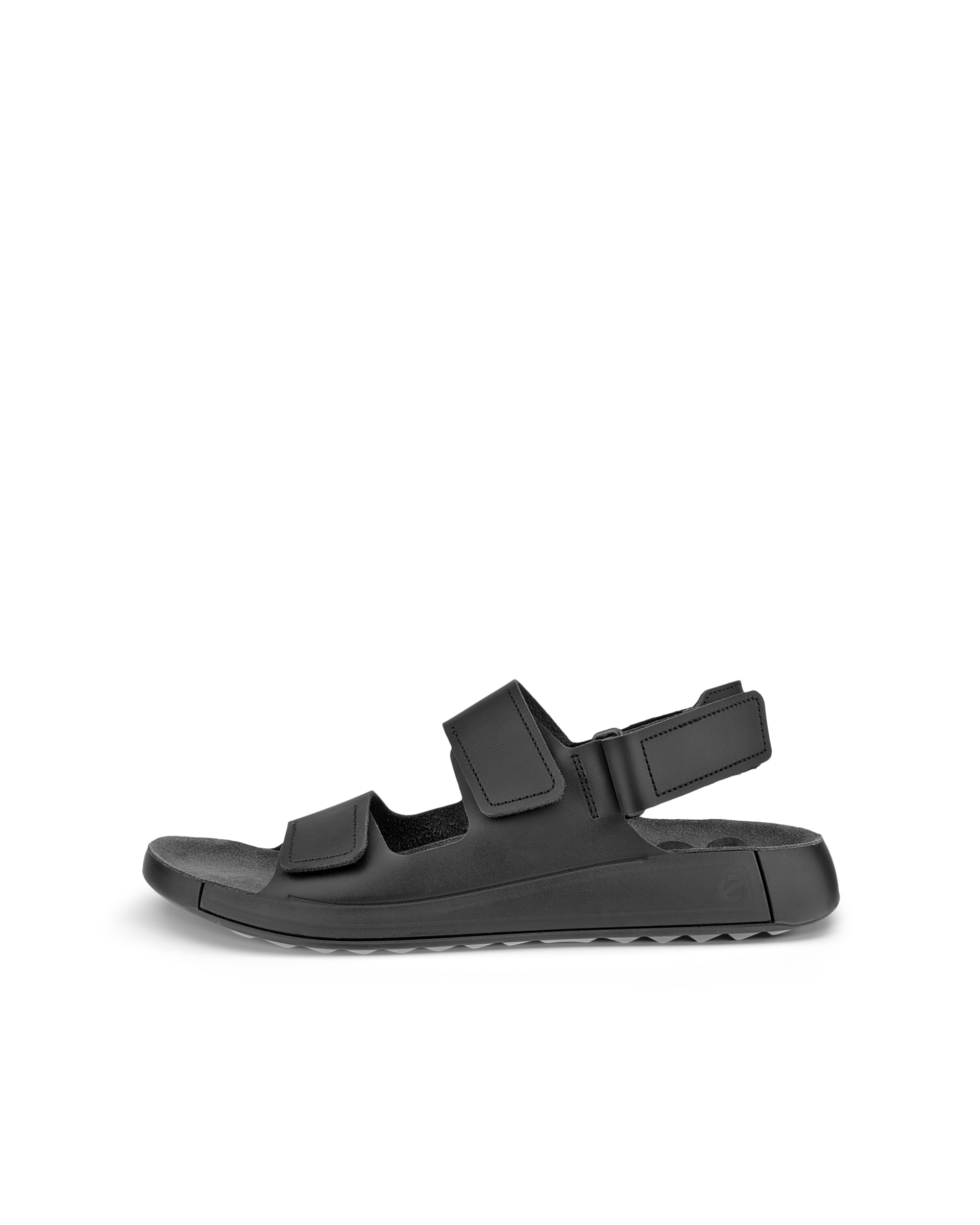 Men's ECCO® Cozmo Leather Two Strap Sandal | Black