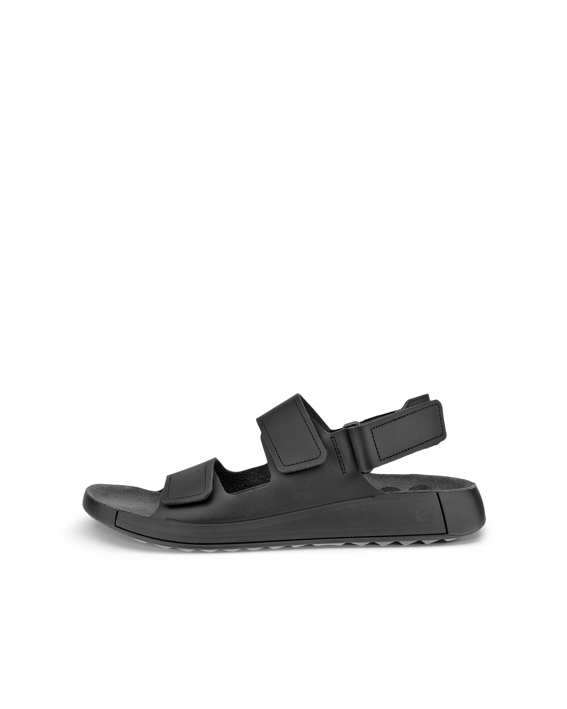 Men's ECCO® Cozmo Leather Two Strap Sandal - Black - Outside