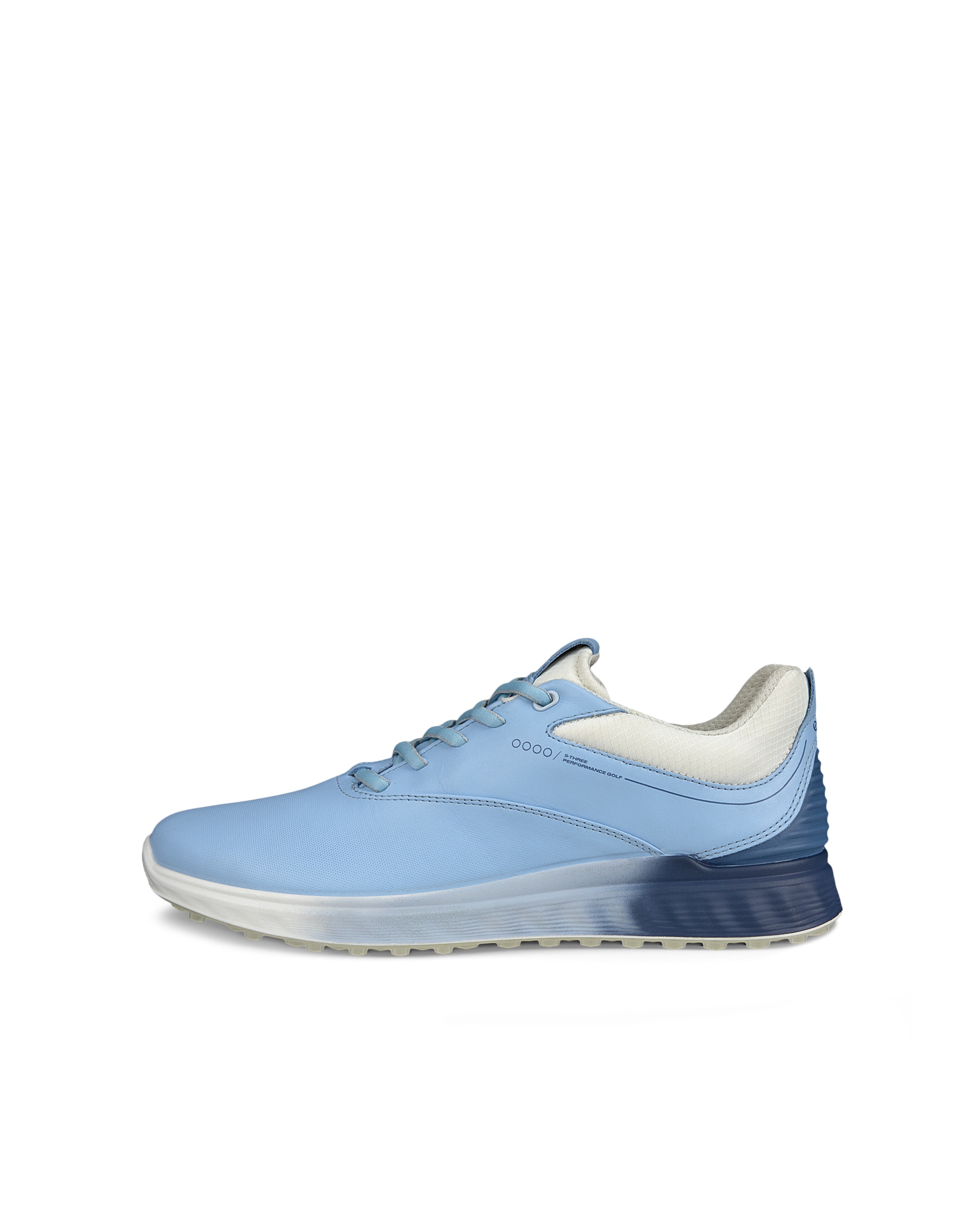 Ladies ECCO® Golf S-Three Leather Gore-Tex Golf Shoe - Blue - Outside