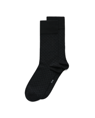 ECCO® Classic chaussettes mi-hautes nid d'abeille pour homme - Noir - Main