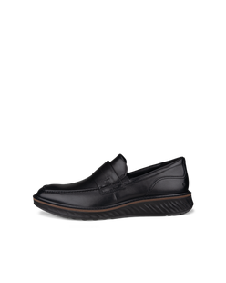 Men's ECCO® ST.1 Hybrid Leather Slip-On Dress Shoe - Black - Outside