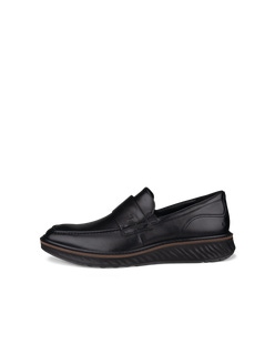 Men's ECCO® St.1 Hybrid Nubuck Slip-On Dress Shoe - Black - Outside