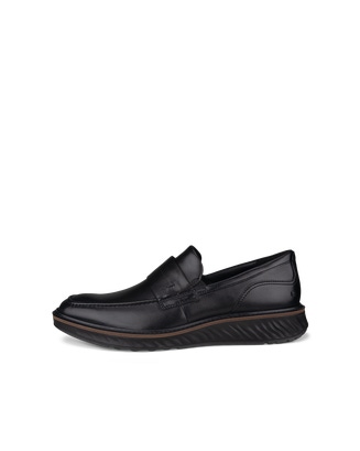 Men's ECCO® St.1 Hybrid Leather Slip-On Dress Shoe - Black - Outside