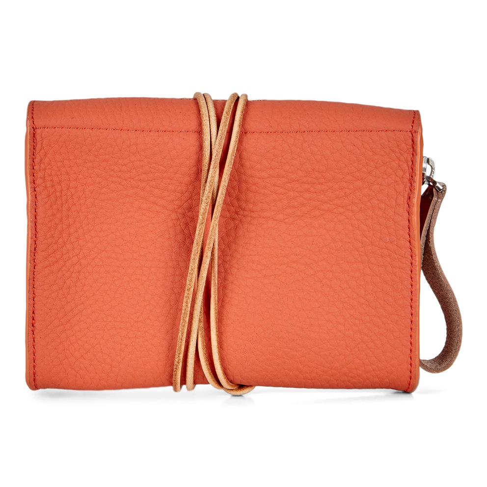 ECCO® Jilin Leather Device Pouch - Orange - Back