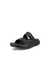 Unisex ECCO® Cozmo E Two-Strap Sandal - Black - Main