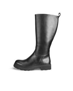 Botas de caña alta de piel ECCO® Grainer para mujer - Negro - Outside