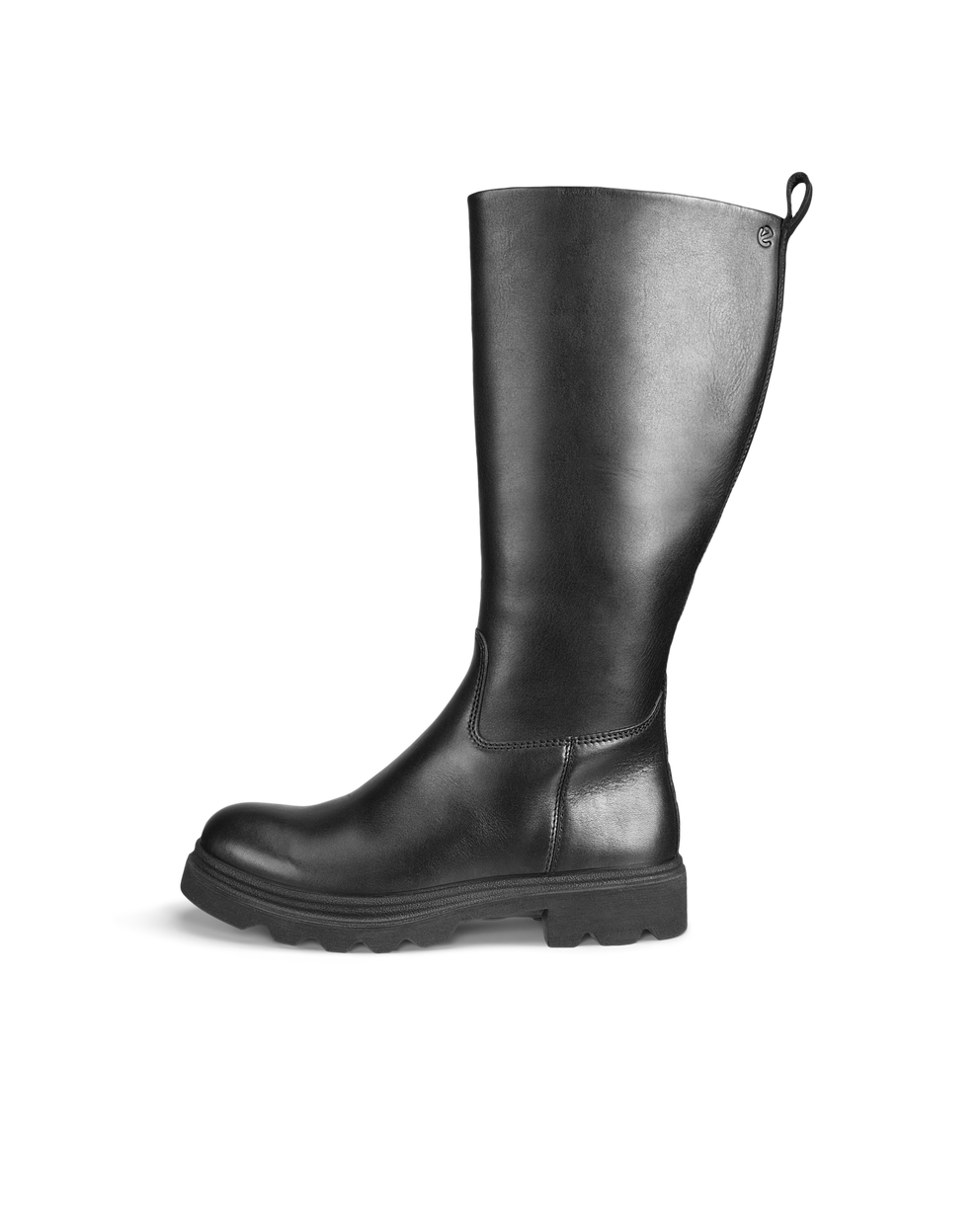 Botas de caña alta de piel ECCO® Grainer para mujer - Negro - Outside