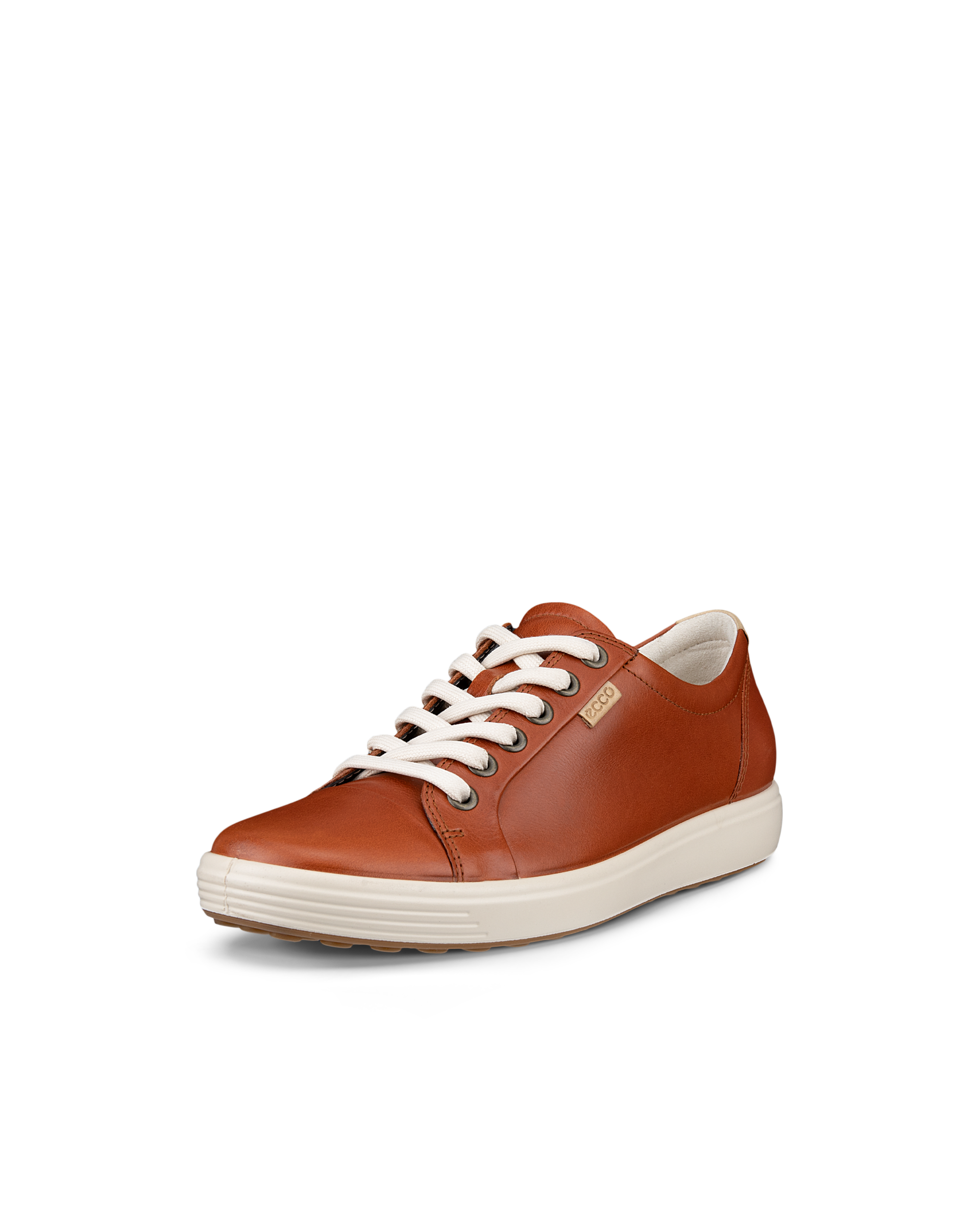 Women's ECCO® Soft 7 Leather Sneaker - Brown - Main