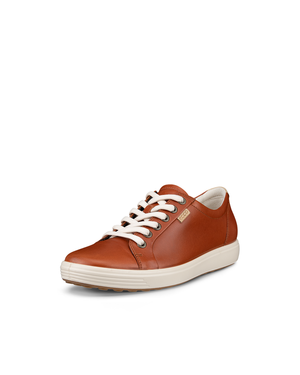 Women's ECCO® Soft 7 Leather Sneaker - Brown - Main