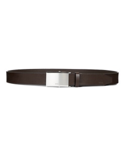 Men's ECCO® Italian Leather Adjustable Belt - Brown - Main