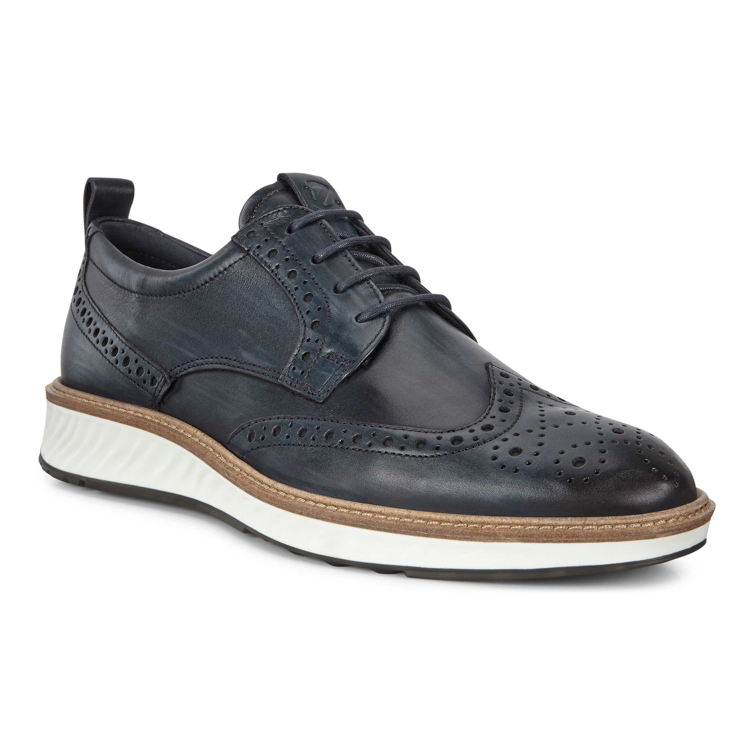 ECCO ST.1 Hybrid メンズ レザーブローグシューズ - Blue - Main