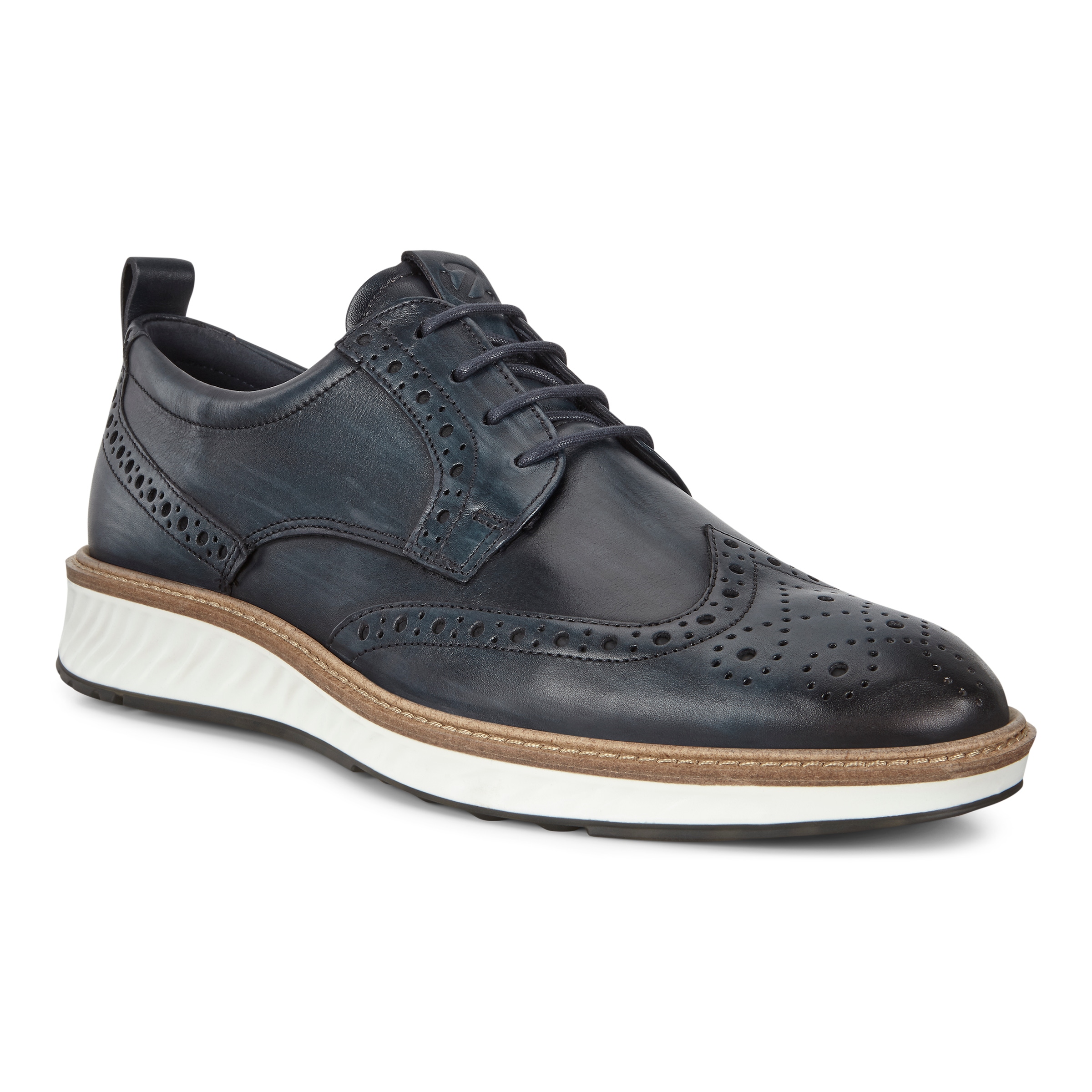 ECCO ST.1 Hybrid メンズ レザーブローグシューズ - Blue - Main