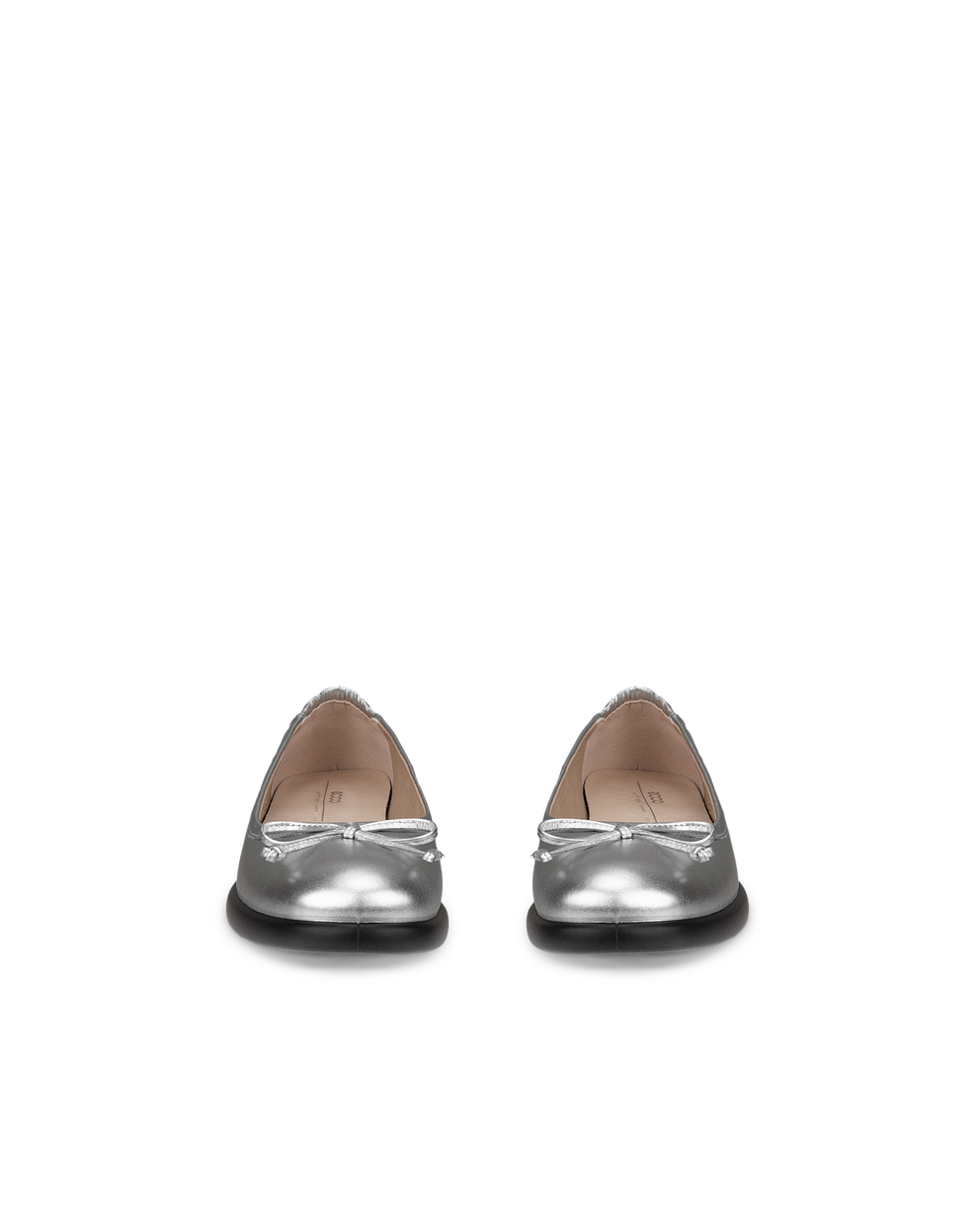 ECCO® Sculpted LX 15 BOW ballerines en cuir pour femme - Gris - Front pair