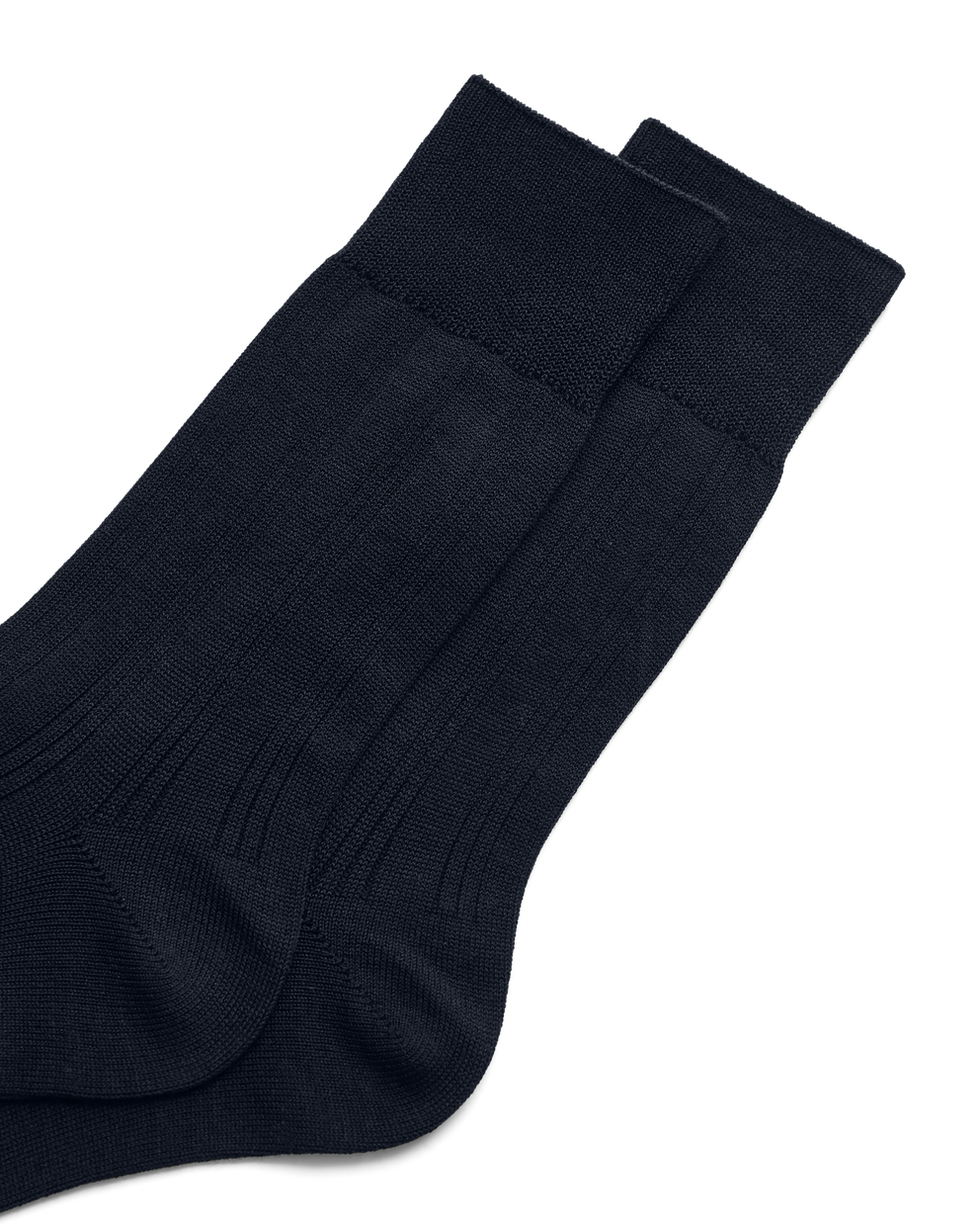 ECCO® Classic Ribbed Mid-Cut Socks - Blue - Detail-1