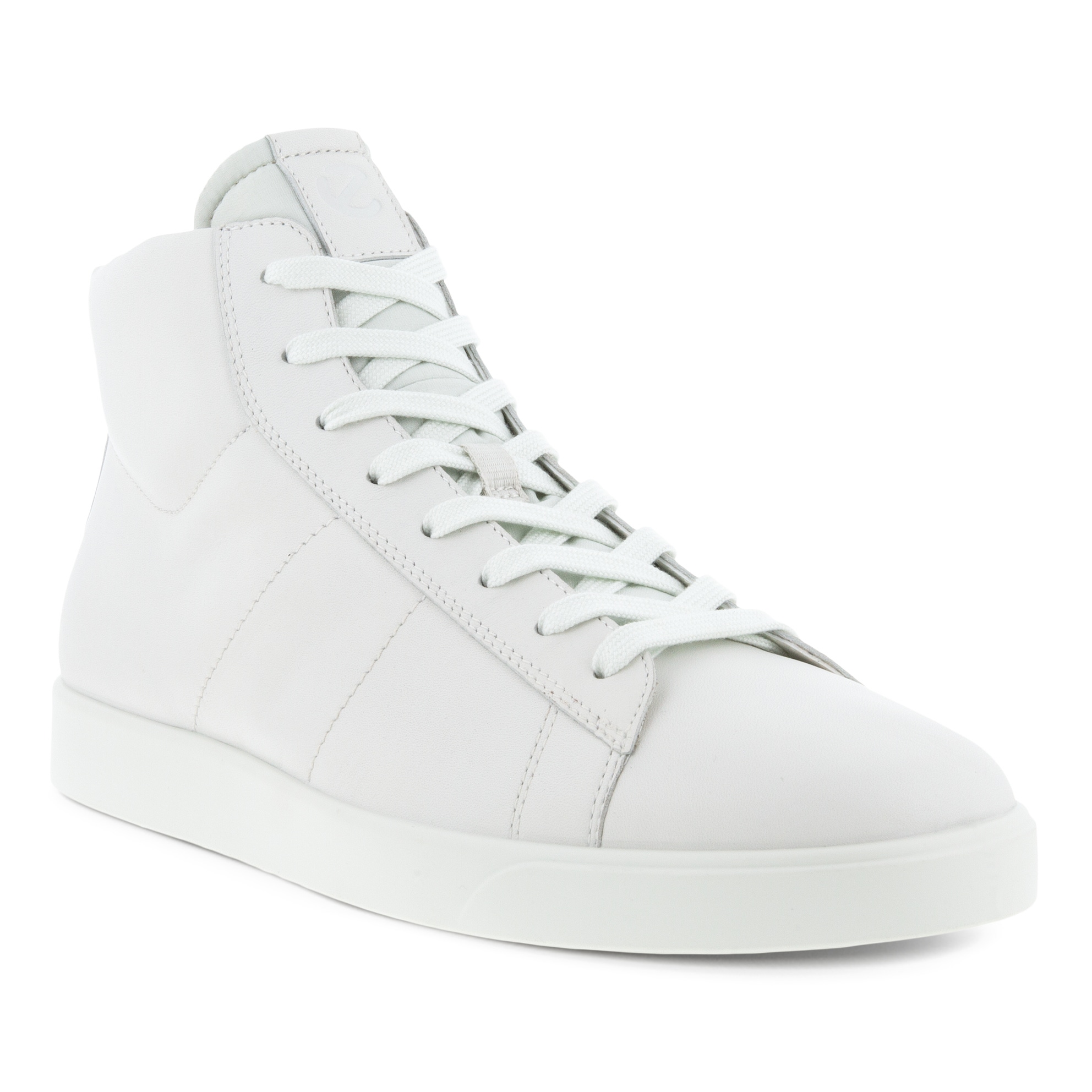 ECCO® Street Lite baskets montante en cuir pour homme - Blanc - Main