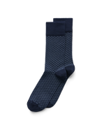 ECCO® Classic Honeycomb Mid-Cut Socks - Blue - Main