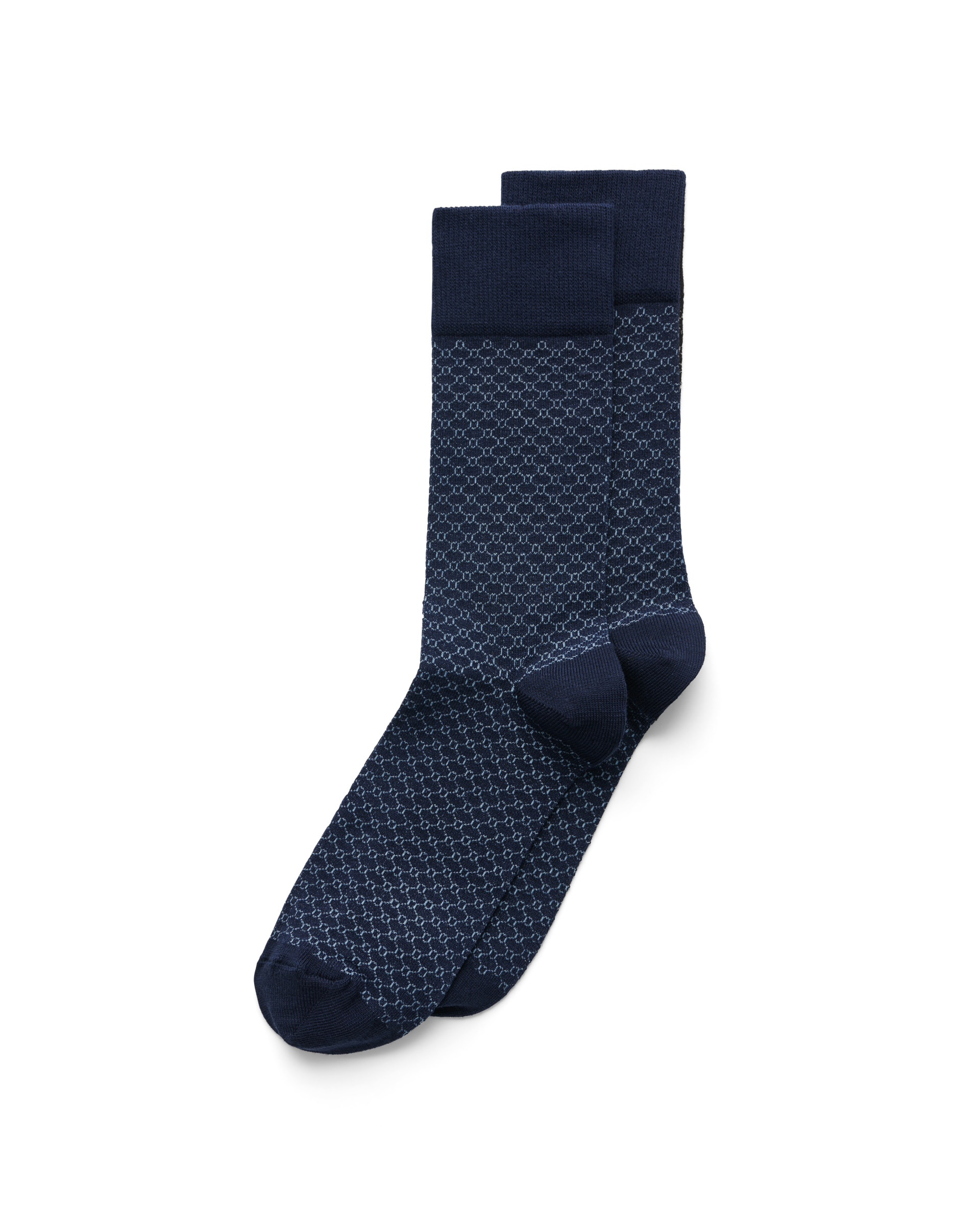 Men's ECCO® Classic Honeycomb Mid-Cut Socks - Blue - Main