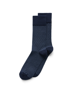 Men's ECCO® Classic Honeycomb Mid-Cut Socks - Blue - Main