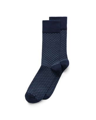 Men's ECCO® Classic Honeycomb Mid-Cut Socks - Blue - Main