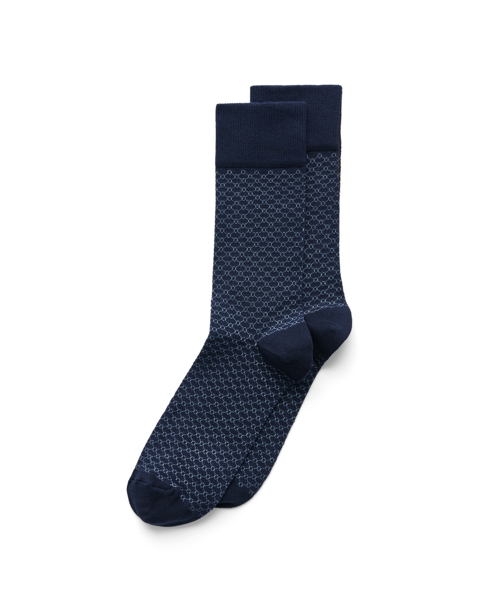 ECCO® Classic chaussettes mi-hautes nid d'abeille pour homme - Bleu - Main