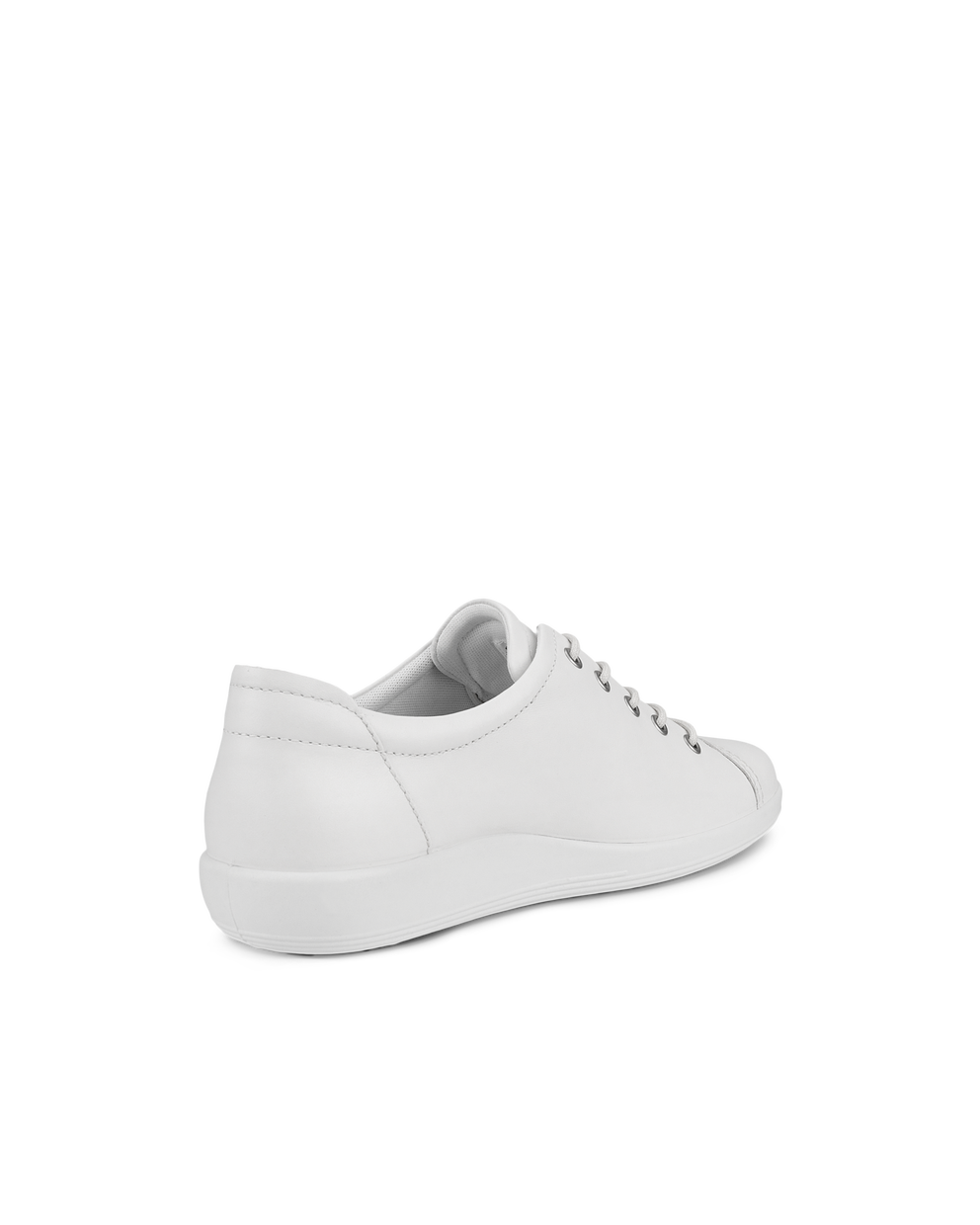 ECCO® Soft 2.0 chaussures de marche en cuir pour femme - Blanc - Back